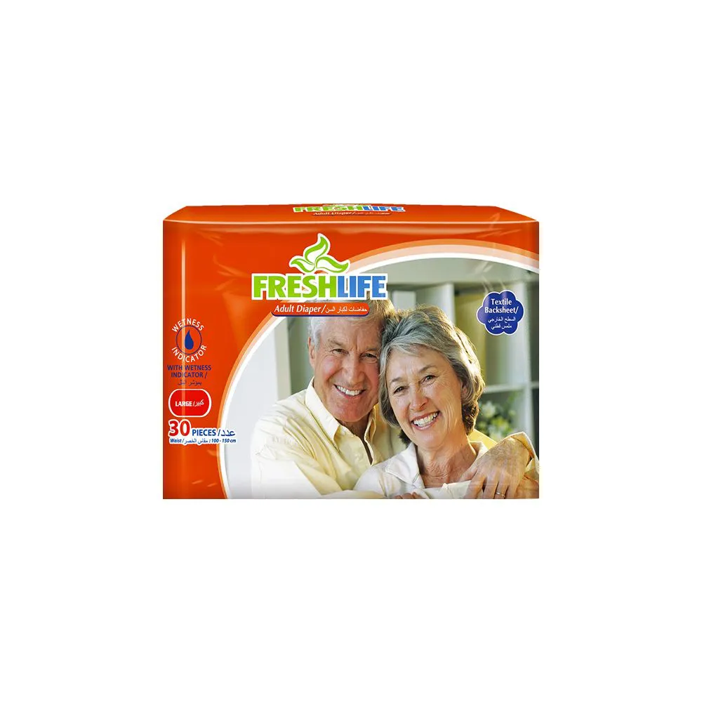 Freshlife Adult Diaper with Wetness Indicator (Unisex) Medium 30pcs