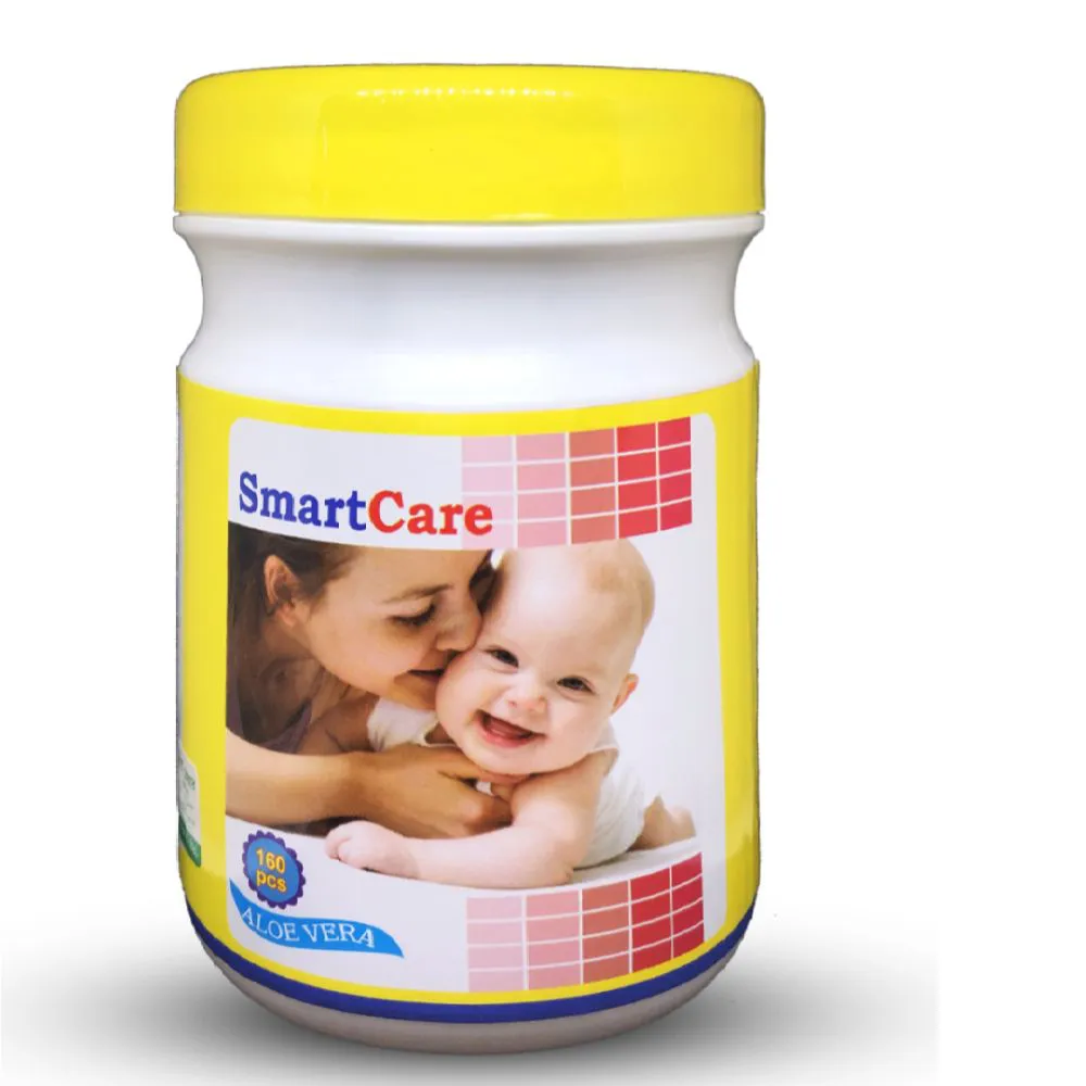Smart Care Alcohol free Wet Wipes With Tube 160pcs