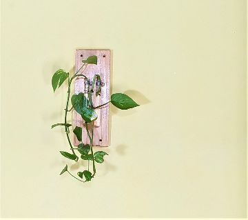 উডেন হ্যাঙ্গিং গ্লাস জার ফ্লাওয়ার ভাস