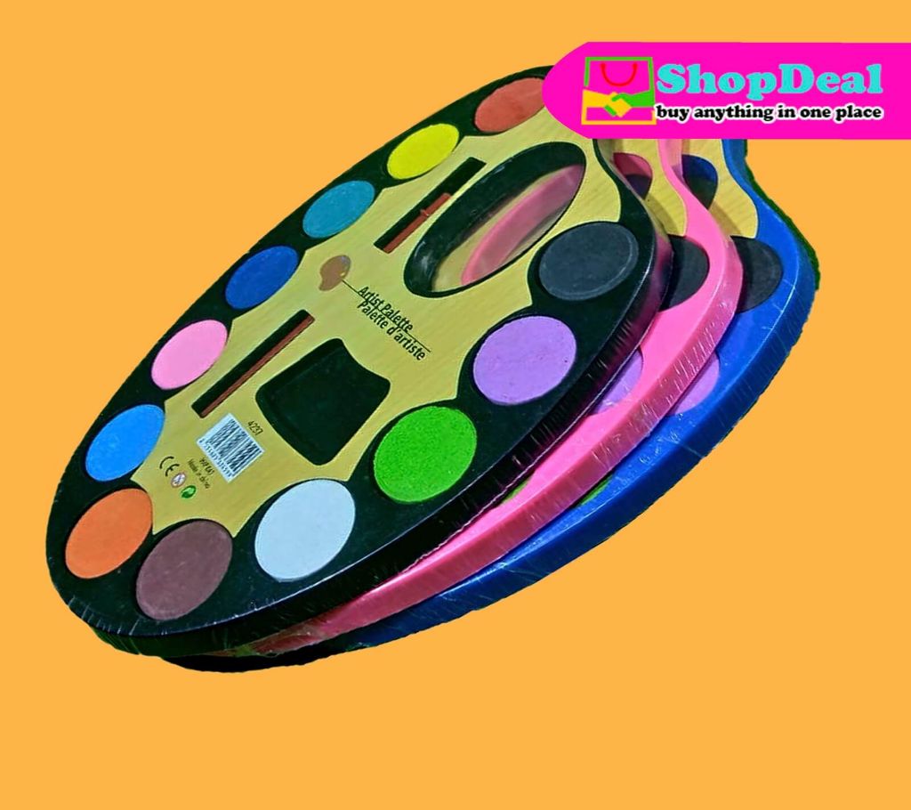 Color Factory 12 Watercolor Paint Set With Brush And Palette - Kids Art Supplies