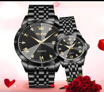 Olevs-5563 Fashionable কাপল ওয়াচ