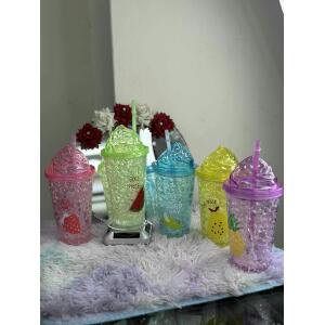 Drink Sipper Ice Cream ওয়াটার বটল (উইথ স্ট্র) - ১ পিস (র‌্যান্ডম কালার)