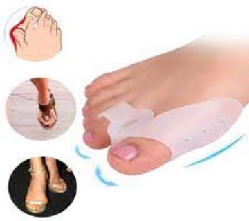 সিলিকন জেল ফুট ফিঙ্গার বিগ টো স্ট্রেইটনার - Thumb Valgus Protector Toe Separator Bunion Adjuster Feet Pads Relief Foot Pain