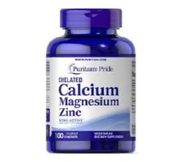 Puritans Pride Chelated Calcium Magnesium Zinc ক্যাপলেট - 250 pcs