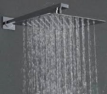 8" হেড & 16" আর্ম ফুল শাওয়ার সেট ওয়াল/ সিলিং মাউন্টেড বাথরুম শাওয়ার হেড ব্র্যাকেট বার - G1/2 Shower Head Fixed Pipe Shower Head Holder