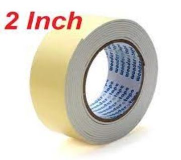 2 Inch বোথ/ ডাবল সাইড গাম ফোম টেপ - White Color (Heavy Duty Double Sided Gum Foam Tape White Color For DIY Craft Gum Tape)