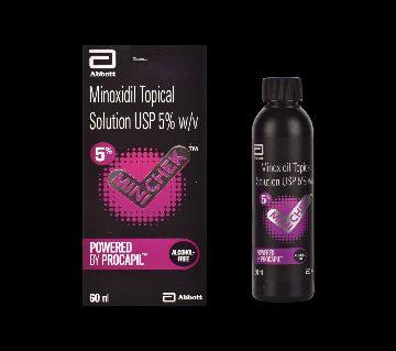 Minichek Minoxidil টপিক্যাল সল্যুশন 5% হেয়ার গ্রোথ ট্রিটমেন্ট - 60ml | Alcohol Free