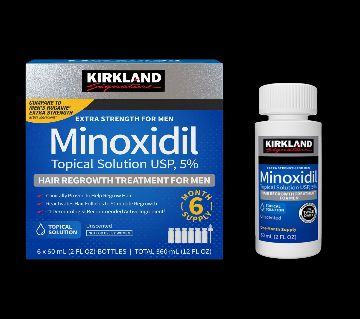 Kirkland Minoxidil টপিক্যাল সল্যুশন 5% হেয়ার গ্রোথ ট্রিটমেন্ট - 6 Months Supply
