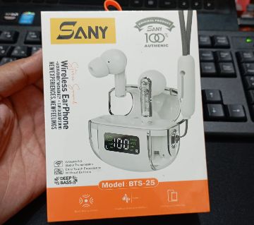 SANY BTS-25 ট্র্যান্সপারেন্ট ওয়্যারলেস ইয়ারফোন