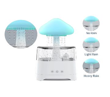 5 IN 1 ব্লু-টুথ স্পিকার কাম হিউমিডিফায়ার (Rain Cloud Humidifier, Switchable 7 Colors, 450ml Capacity Super Quiet, Intelligent Anti-Dry Function)