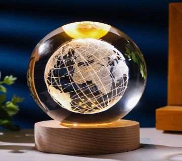 7 কালার চেঞ্জিং LED 3D ক্রিস্ট্যাল বল - Globe