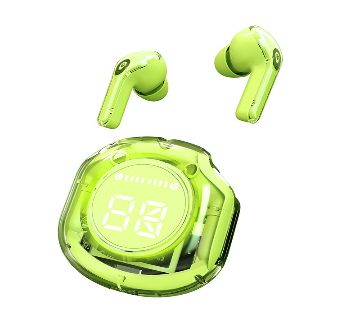 Ultrapods Pro True ওয়্যারলেস ইয়ারবাড উইথ ডিসপ্লে - ট্র্যান্সপারেন্ট ডিজাইন, ব্লু-টুথ 5.3