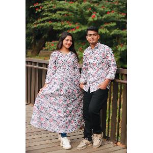 শার্ট এন্ড গাউন কাপল ড্রেস