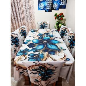 3D প্রিন্টেড ডাইনিং চেয়ার এন্ড টেবিল কভার সেট
