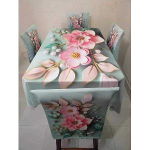 3D প্রিন্টেড ডাইনিং চেয়ার এন্ড টেবিল কভার সেট