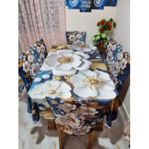 3D প্রিন্টেড ডাইনিং চেয়ার এন্ড টেবিল কভার সেট