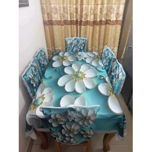 3D প্রিন্টেড ডাইনিং চেয়ার এন্ড টেবিল কভার সেট
