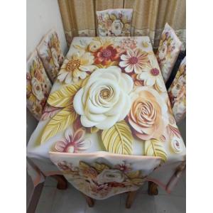 3D প্রিন্টেড ডাইনিং চেয়ার এন্ড টেবিল কভার সেট