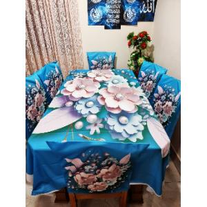 3D প্রিন্টেড ডাইনিং চেয়ার এন্ড টেবিল কভার সেট