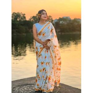 ফাগুন স্ক্রিন প্রিন্ট শাড়ি