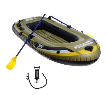 Fishman 200 Inflatable Boat with oars and pump