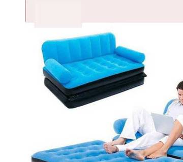5 in 1 inflatable air sofa bed & air pumper