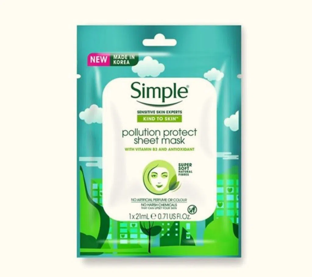 simple kind to skin pollution protect mask 1 pcs UK 