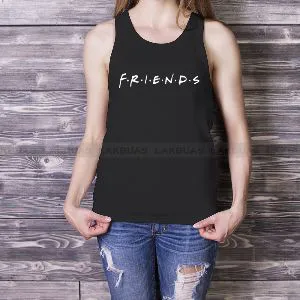 FRIENDS Printed Slim Fit Pure Cotton Tanks for Women - SL01