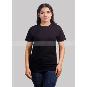 Black Color  Cotton T-shirt for Women