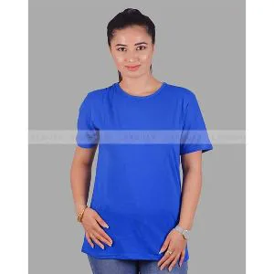 Blue Color Cotton T-shirt for Women