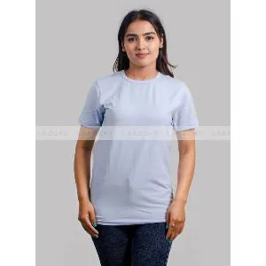 Light Blue Color Cotton T-shirt for Women