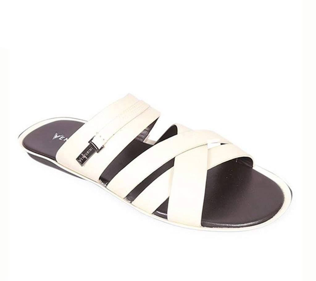 White Soft Leather Sandal | AjkerDeal 