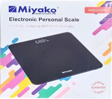 Miyako ডিজিটাল ওয়েট মেশিন/স্কেল (Electric Personal Scale Comfortable Weighing Platform/Magic Display) - MEB3429SPL