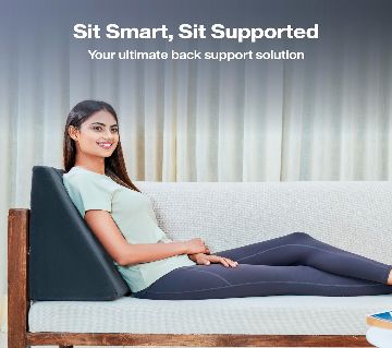 মেমোরি ফোম Wedge পিলো | 2 Years Warranty | Orthopedic Wedge Cushion for Back Support, Sleeping, Leg Elevator, Pregnancy, GERD, Anti Snoring 