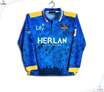 ঢাকা ক্যাপিটালস ফুল-স্লীভ বিপিএল ক্রিকেট জার্সি উইথ কলার