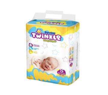 Twinkle Baby Diaper - Belt System - Small (Upto 8) KG - 44 pcs
